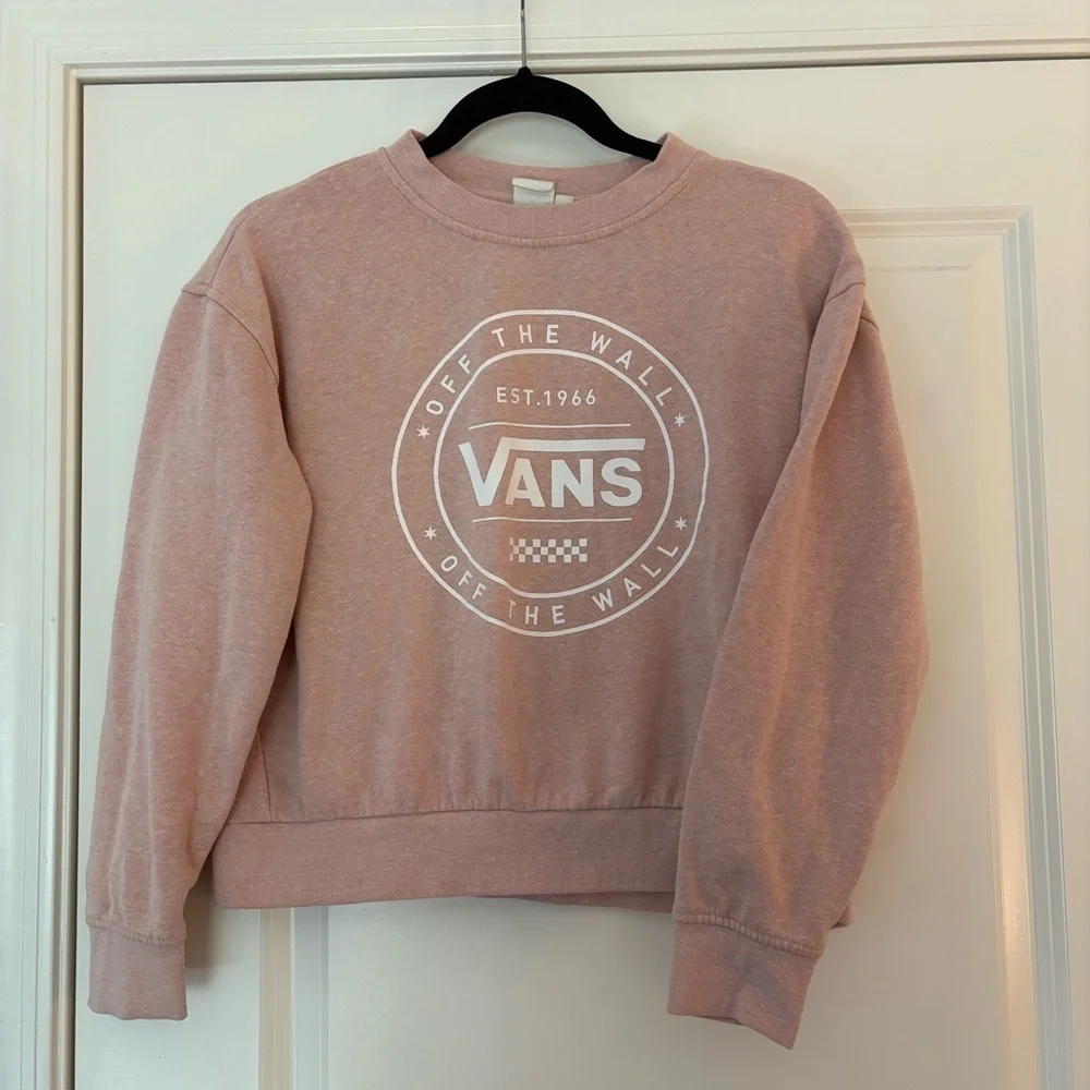 Vans Women's Light Pink Crew Neck Sweater - Picture 2 of 13